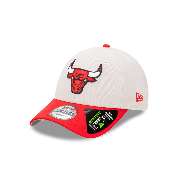 New Era หมวกรุ่น Chicago Bulls 2-Tone Stone Repreve Scarlet Visor Stone 9FORTY Cap