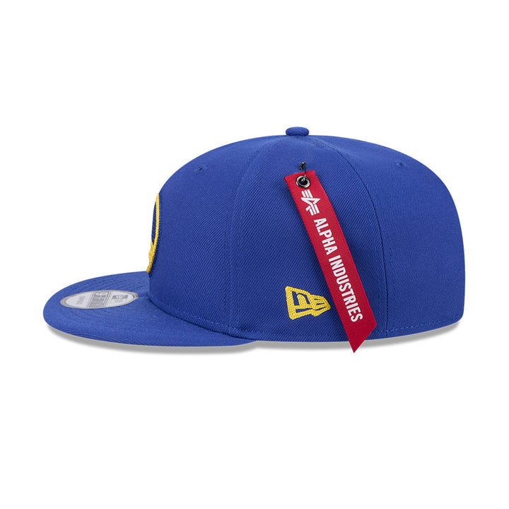 New Era หมวกรุ่น New Era x Alpha Industrial Golden State Warriors Blue 9FIFTY Cap