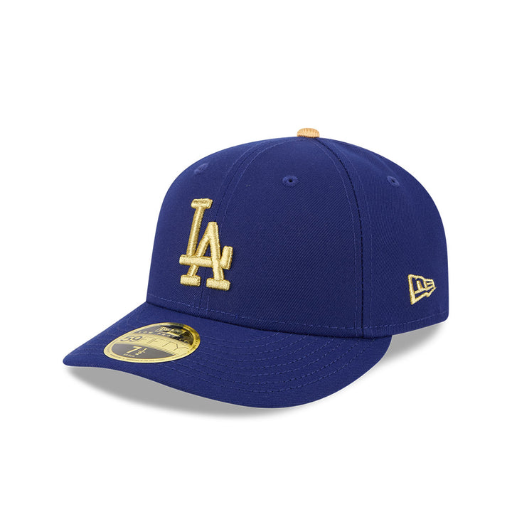 Los Angeles Dodgers Mlb Gold Dark Blue 59Fifty Low Profile Cap