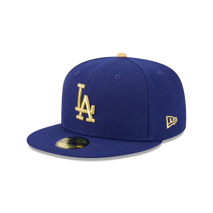 New Era หมวกรุ่น Los Angeles Dodgers MLB Gold Dark Blue 59Fifty Cap