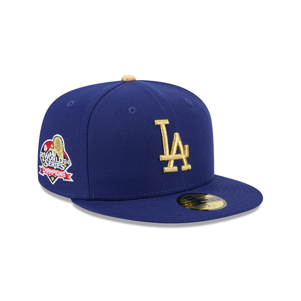 New Era หมวกรุ่น Los Angeles Dodgers MLB Gold Dark Blue 59Fifty Cap