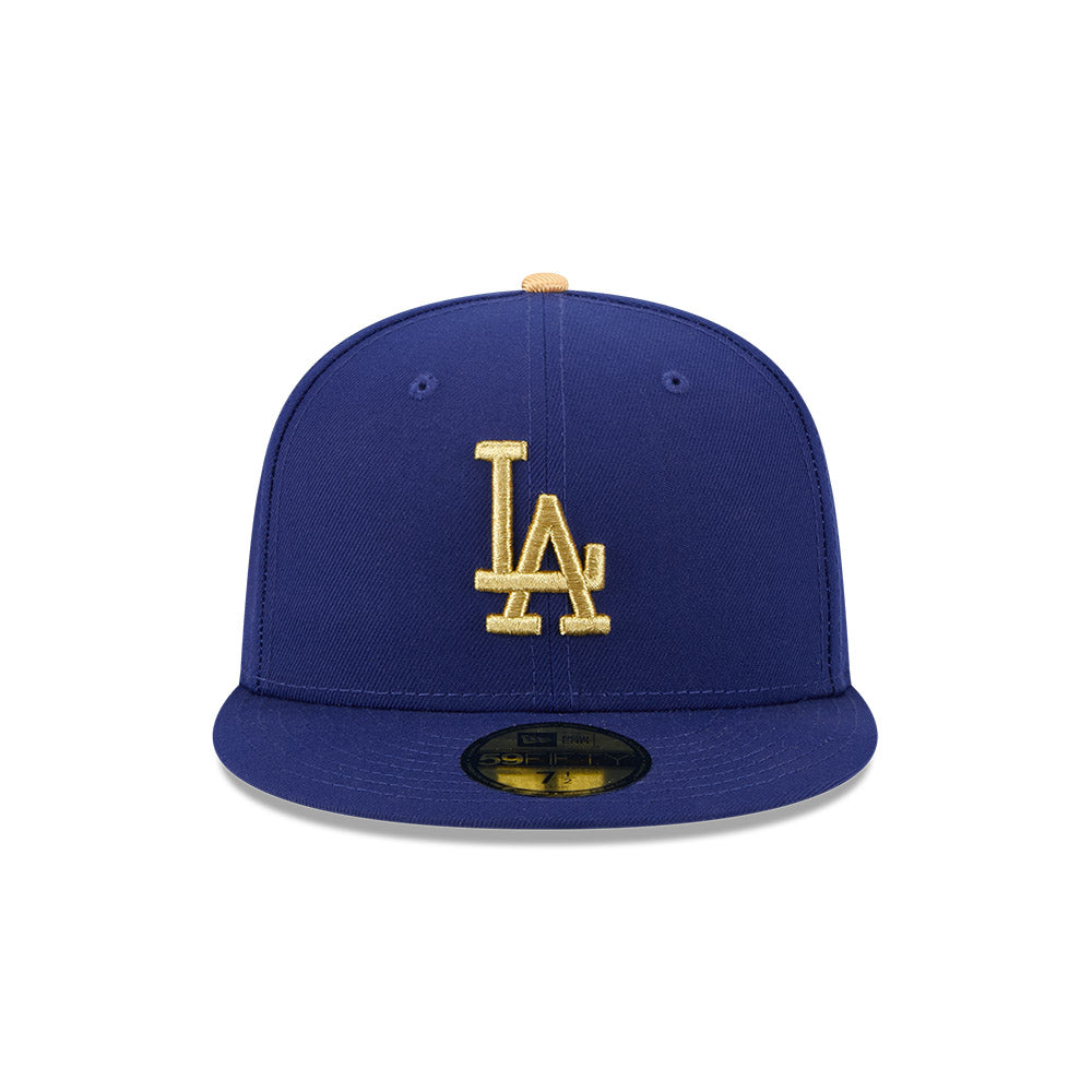 New Era หมวกรุ่น Los Angeles Dodgers MLB Gold Dark Blue 59Fifty Cap