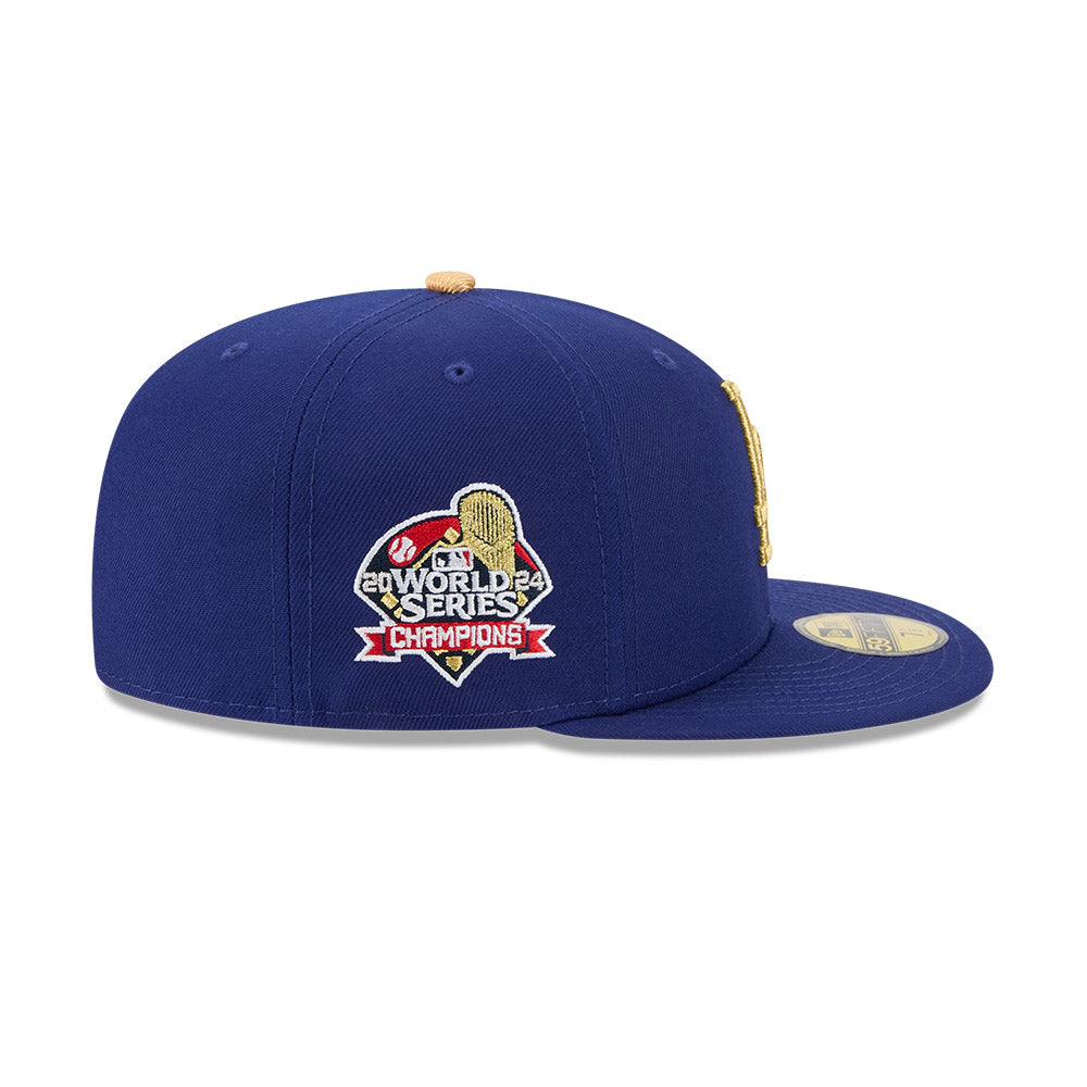 New Era หมวกรุ่น Los Angeles Dodgers MLB Gold Dark Blue 59Fifty Cap