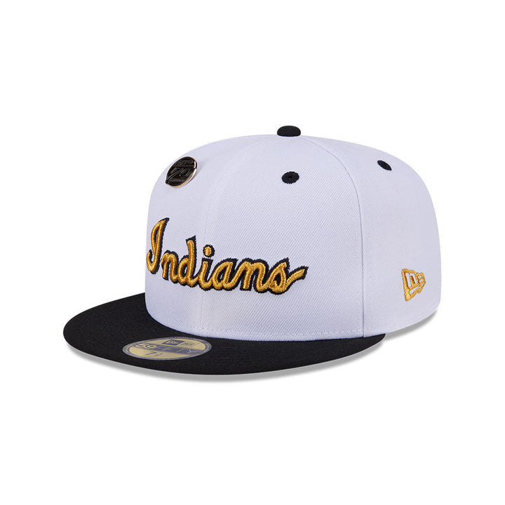 NEW ERA 59FIFTY DAY CLEVELAND INDIANS WHITE 59FIFTY CAP