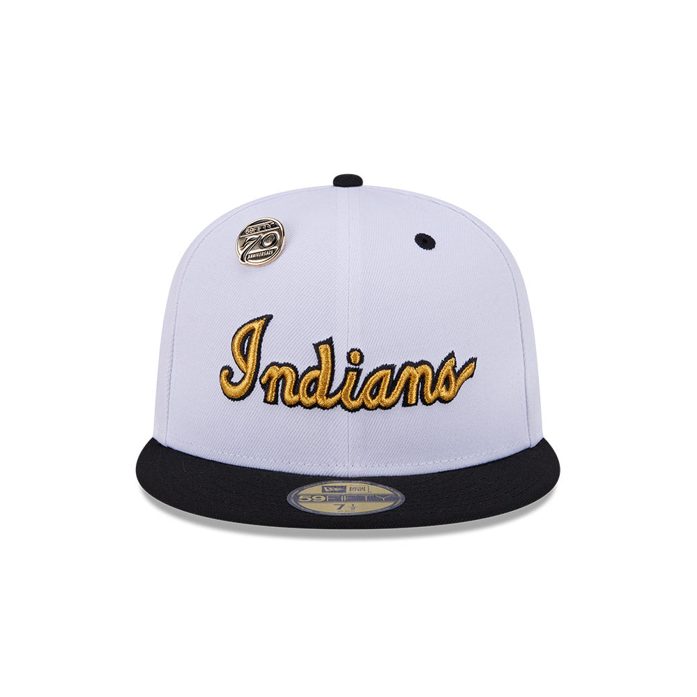 NEW ERA 59FIFTY DAY CLEVELAND INDIANS WHITE 59FIFTY CAP