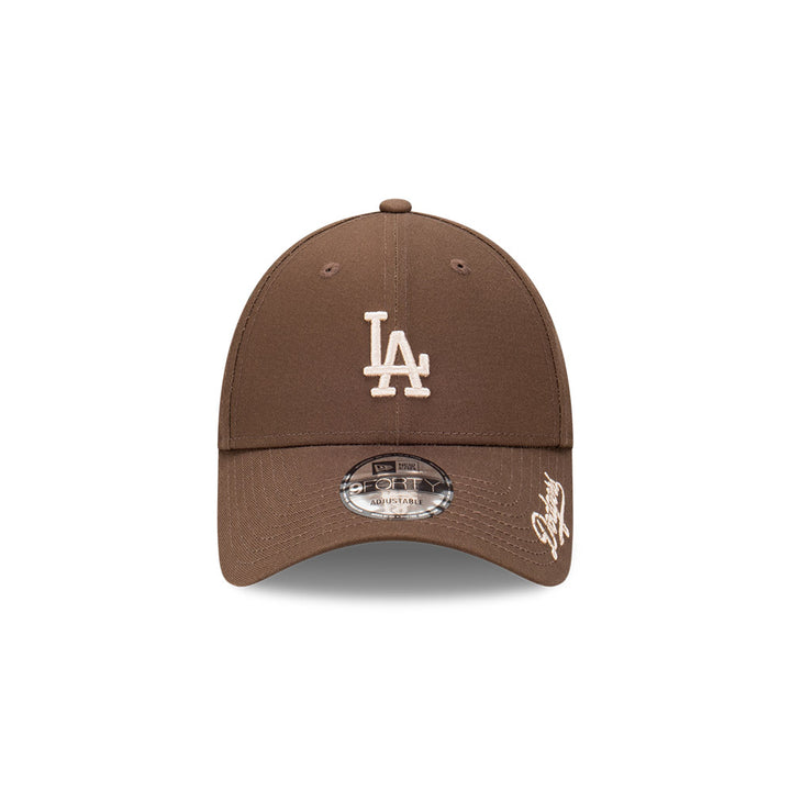 New Era หมวกรุ่น Los Angeles Dodgers Visor Script Walnut Brown 9FORTY A-Frame Cap