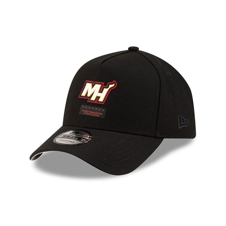 New Era หมวกรุ่น BBRISTOL x NBA 2024 Miami Heat Black 9FORTY A-Frame Cap