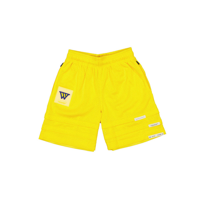 New Era กางเกงขาสั้นรุ่น BRISTOL x NBA 2024 Golden State Warriors Yellow Shorts