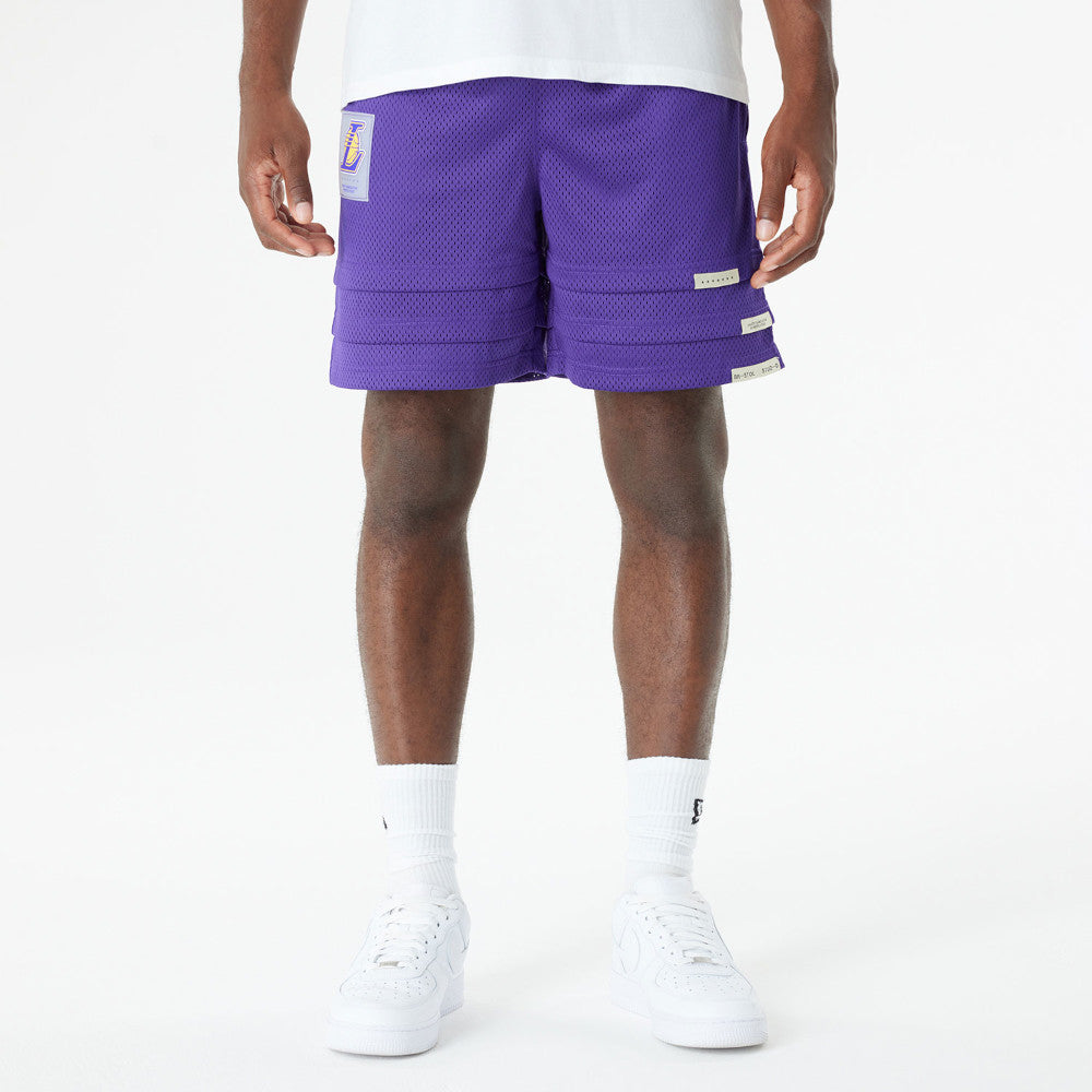 New Era กางเกงขาสั้นรุ่น BRISTOL x NBA 2024 Los Angeles Lakers Purple Shorts