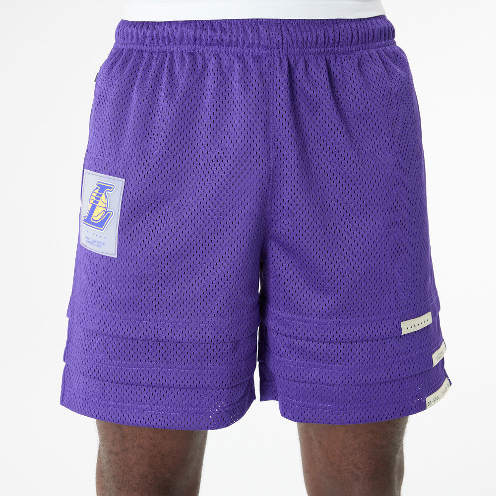 New Era กางเกงขาสั้นรุ่น BRISTOL x NBA 2024 Los Angeles Lakers Purple Shorts