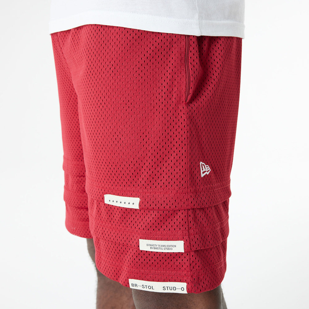 New Era กางเกงขาสั้นรุ่น BRISTOL x NBA 2024 Miami Heat Scarlet Shorts