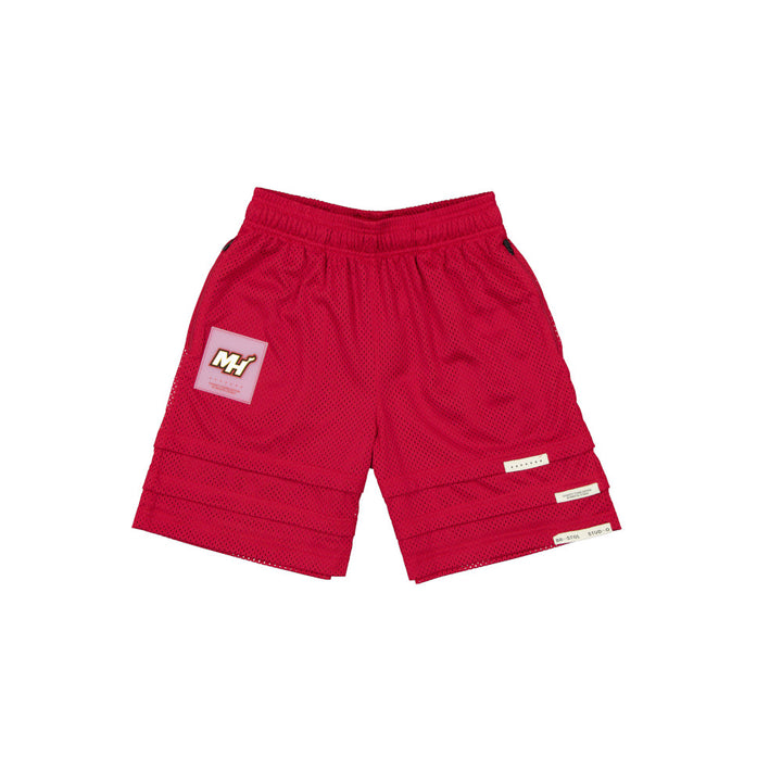 New Era กางเกงขาสั้นรุ่น BRISTOL x NBA 2024 Miami Heat Scarlet Shorts