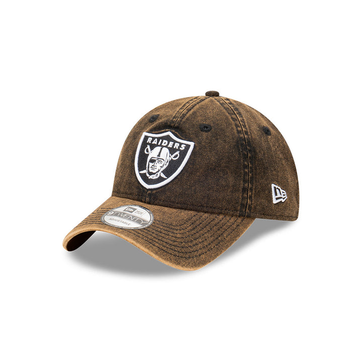 New Era หมวกรุ่น Las Vegas Raiders Snow Washed Black 9TWENTY Cap