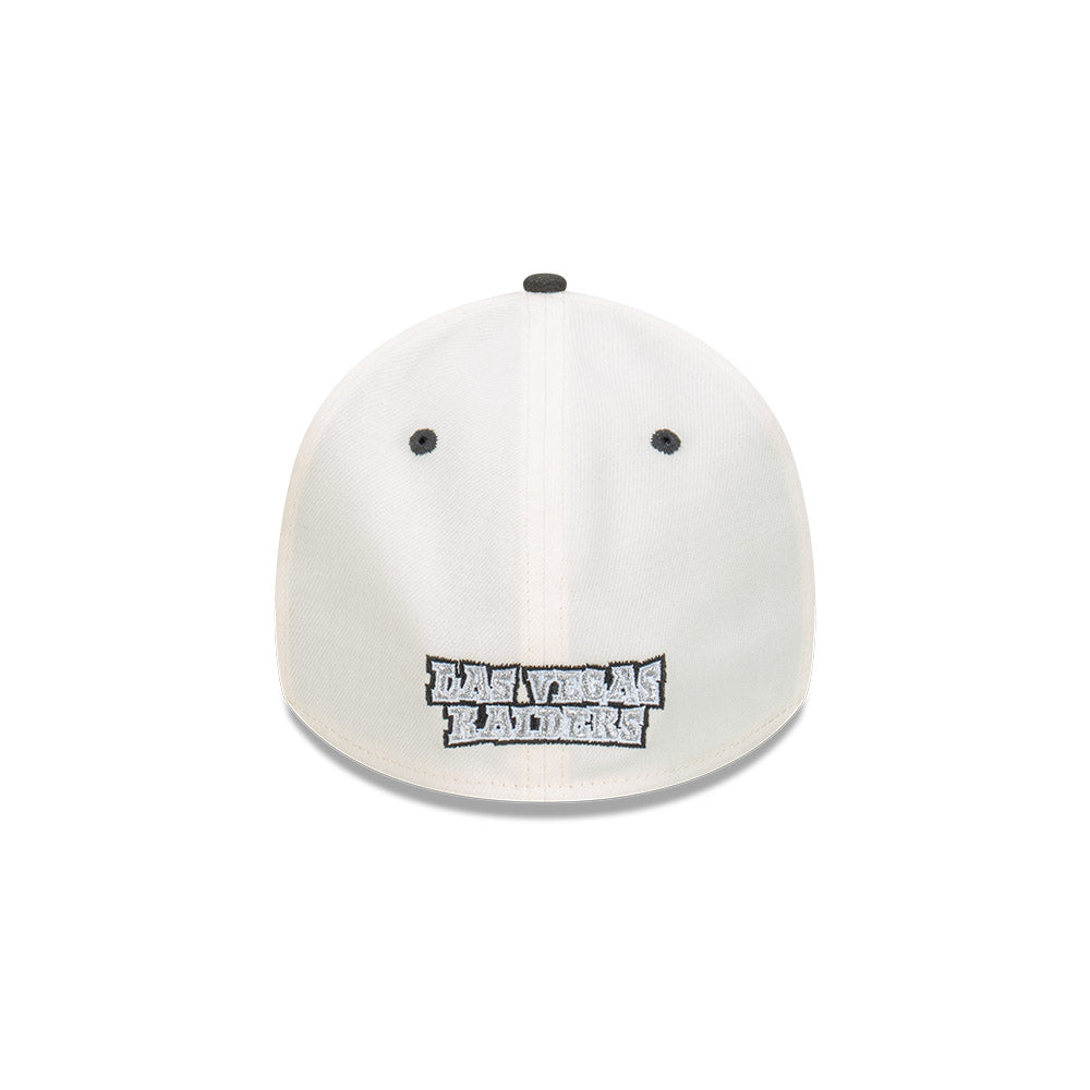 New Era หมวกรุ่น Las Vegas Raiders 2-Tone Black Visor Chrome White 39THIRTY A-Frame Cap