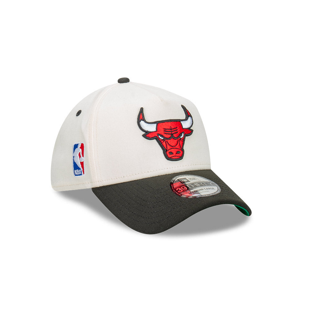 New Era หมวกรุ่น Chicago Bulls 2-Tone Black Visor Chrome White 39THIRTY A-Frame Cap