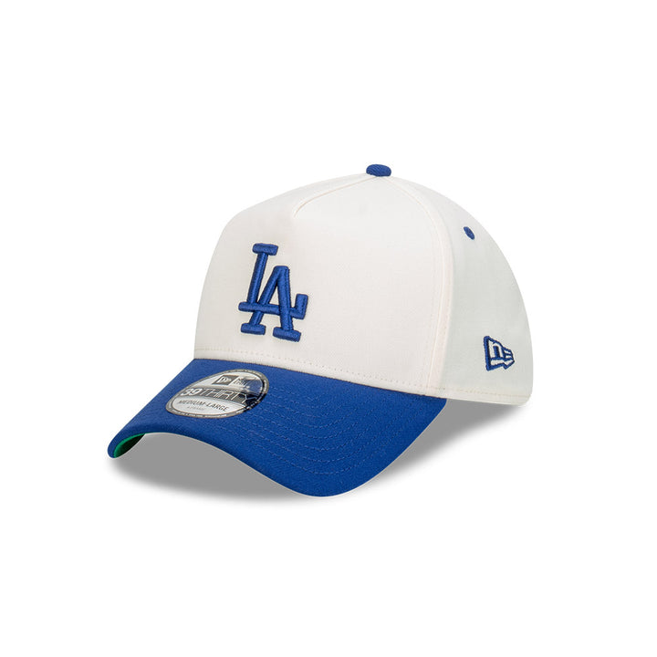 New Era หมวกรุ่น Los Angeles Dodgers 2-Tone Dark Royal Visor Chrome White 39THIRTY A-Frame Cap