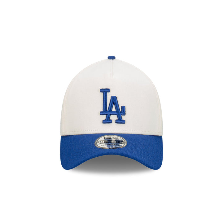 New Era หมวกรุ่น Los Angeles Dodgers 2-Tone Dark Royal Visor Chrome White 39THIRTY A-Frame Cap