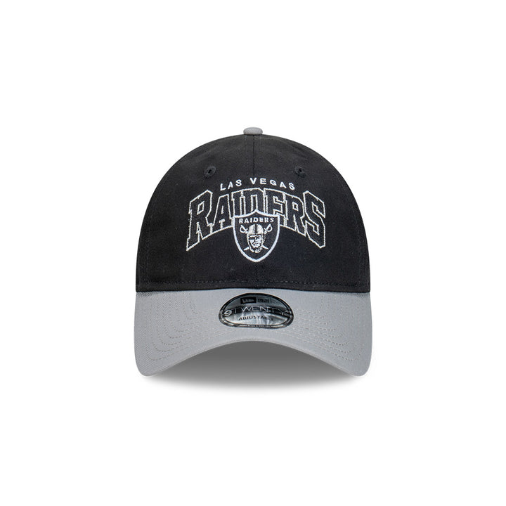 New Era หมวกรุ่น Las Vegas Raiders Arch 2-Tone Gray Visor Black 9FORTY Cap