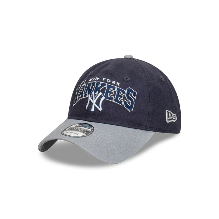 New Era หมวกรุ่น New York Yankees Arch 2-Tone Gray Visor Navy 9FORTY Cap