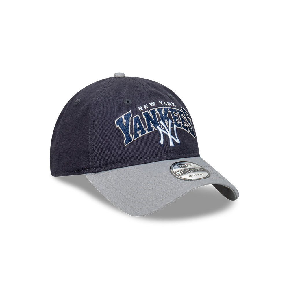 New Era หมวกรุ่น New York Yankees Arch 2-Tone Gray Visor Navy 9FORTY Cap