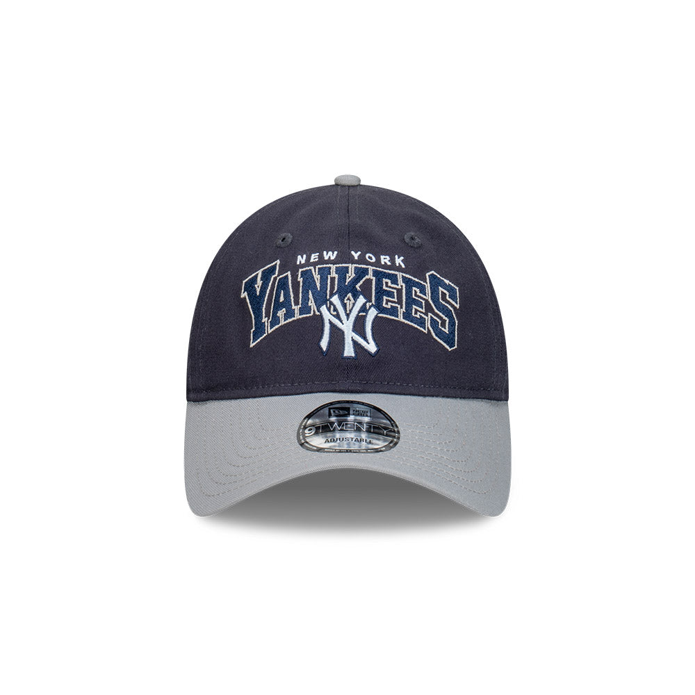 New Era หมวกรุ่น New York Yankees Arch 2-Tone Gray Visor Navy 9FORTY Cap