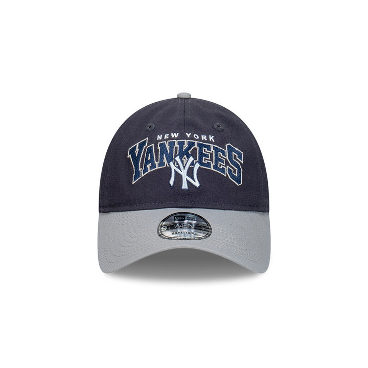 New Era หมวกรุ่น New York Yankees Arch 2-Tone Gray Visor Navy 9FORTY Cap