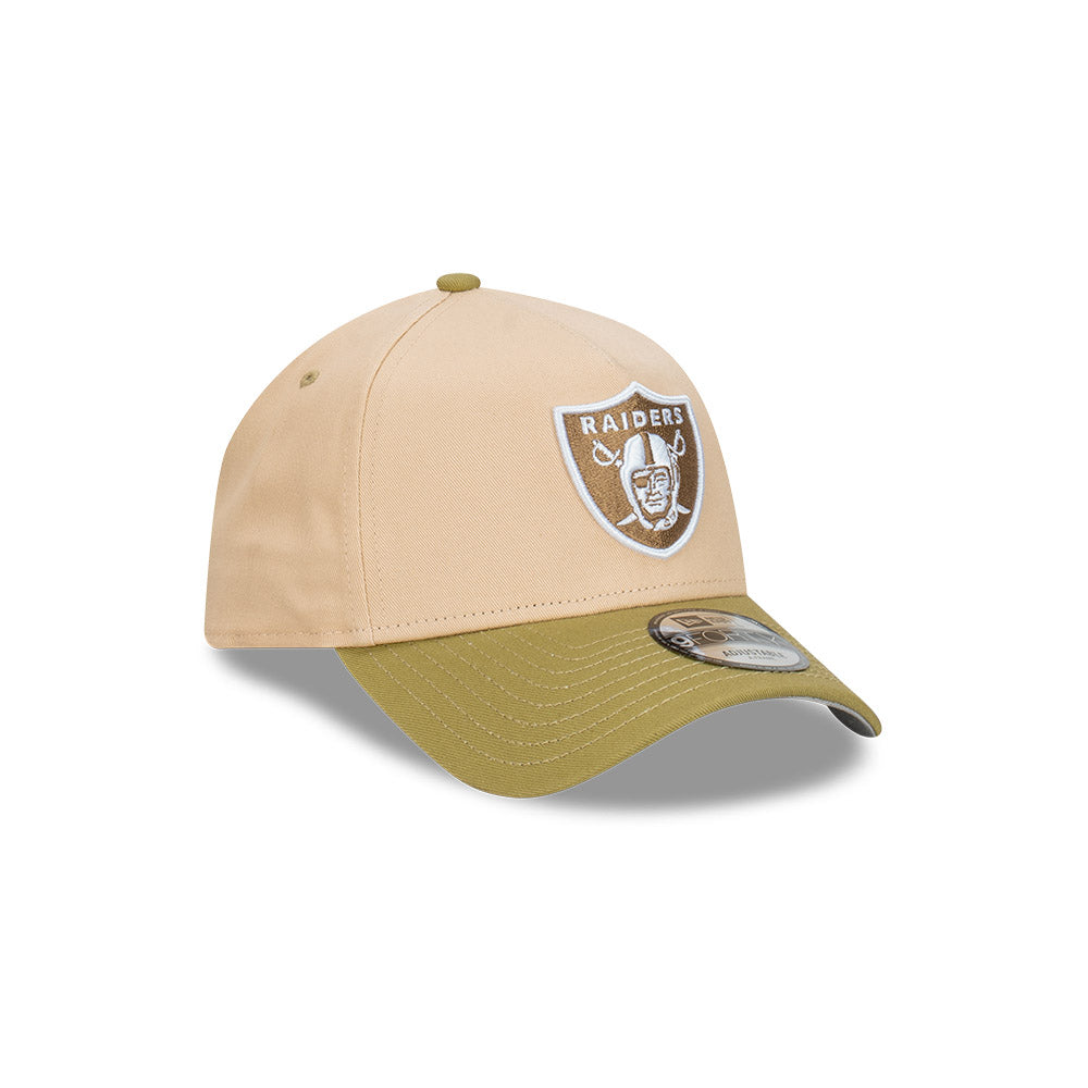 New Era หมวกรุ่น Las Vegas Raiders Beansprout 2-Tone Moss Green Visor Oat Milk 9Forty Af Cap