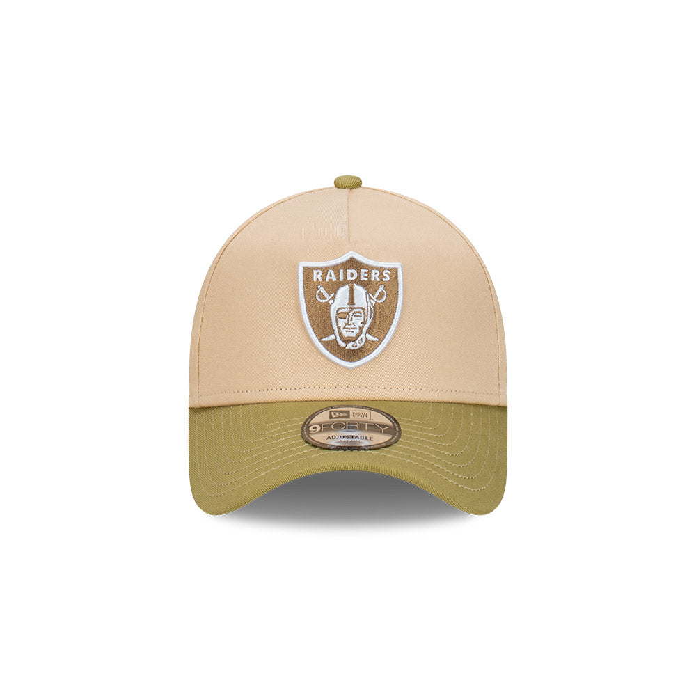 New Era หมวกรุ่น Las Vegas Raiders Beansprout 2-Tone Moss Green Visor Oat Milk 9Forty Af Cap