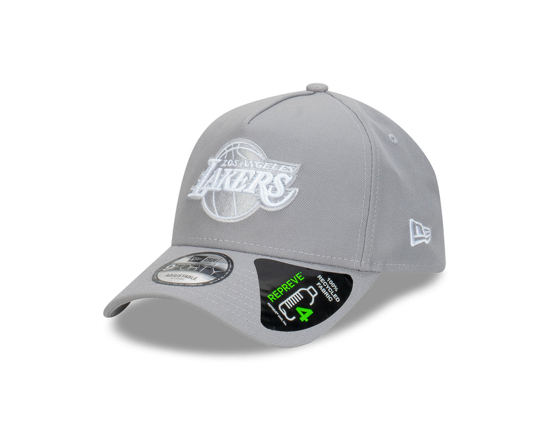 New Era หมวกรุ่น Los Angeles Lakers Repreve® Cloud Gray 9FORTY A-Frame Cap