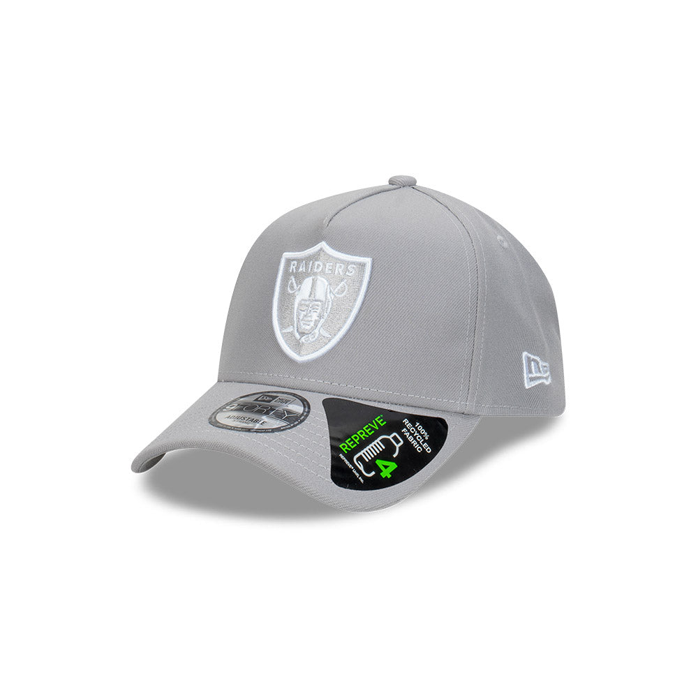 New Era หมวกรุ่น Las Vegas Raiders Repreve® Cloud Gray 9FORTY A-Frame Cap