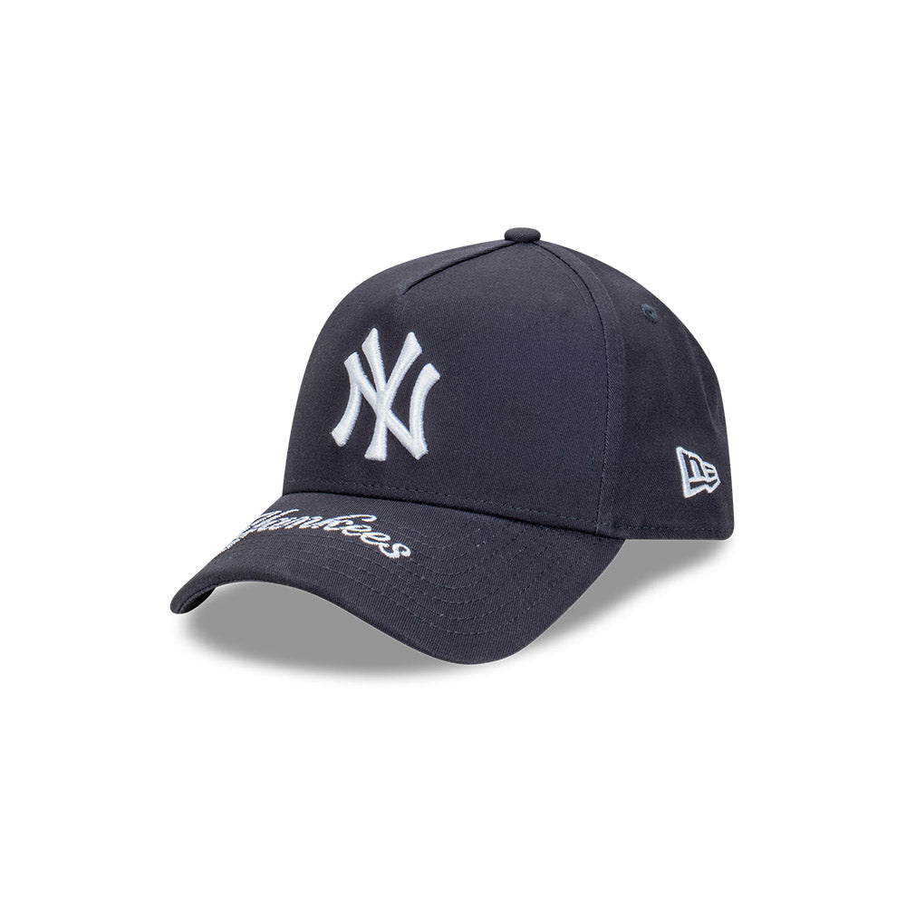 New Era หมวกรุ่น New York Yankees Team Visor Hit Navy 9FORTY A-Frame Cap