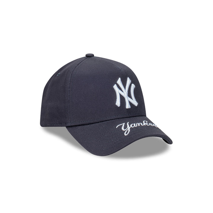 New Era หมวกรุ่น New York Yankees Team Visor Hit Navy 9FORTY A-Frame Cap