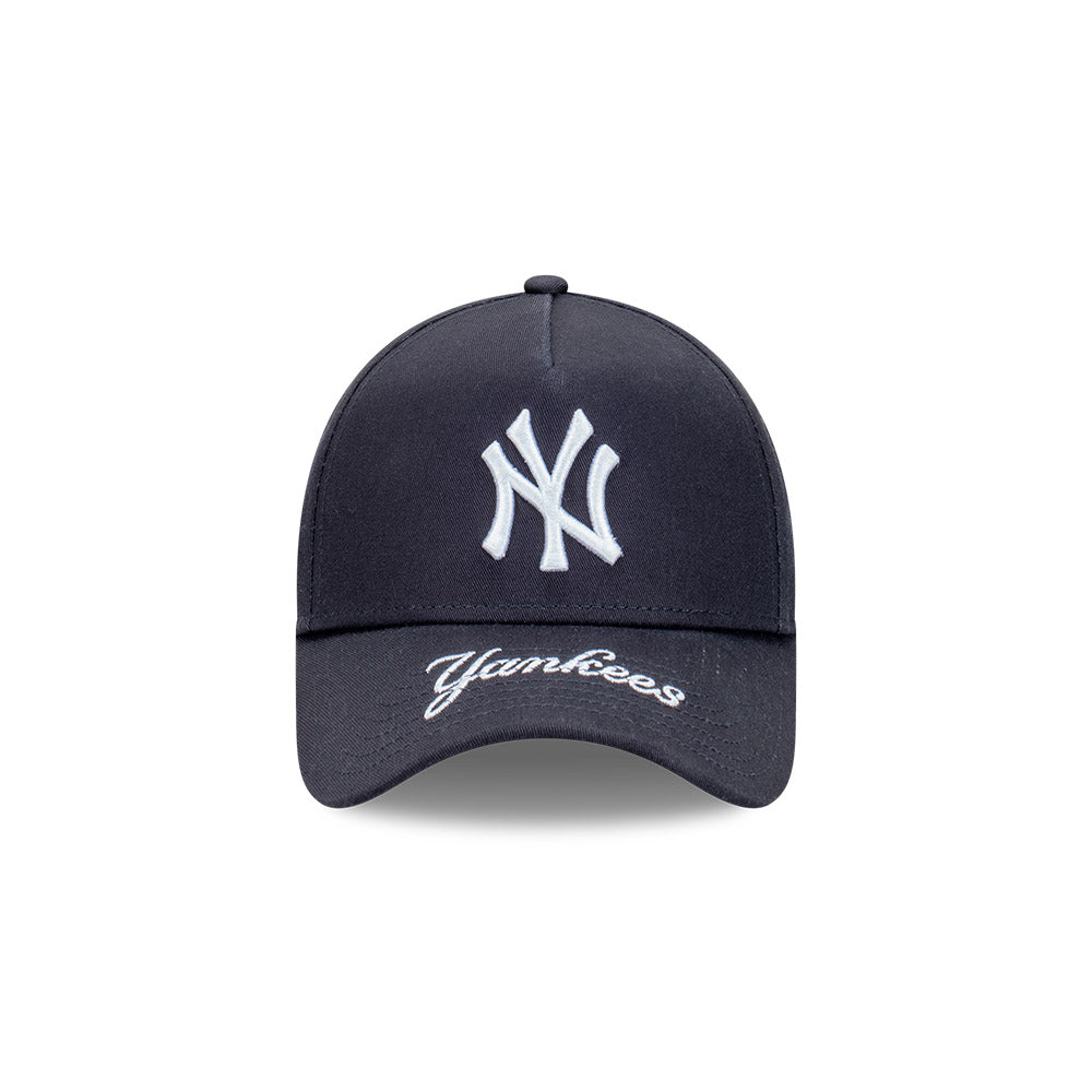 New Era หมวกรุ่น New York Yankees Team Visor Hit Navy 9FORTY A-Frame Cap