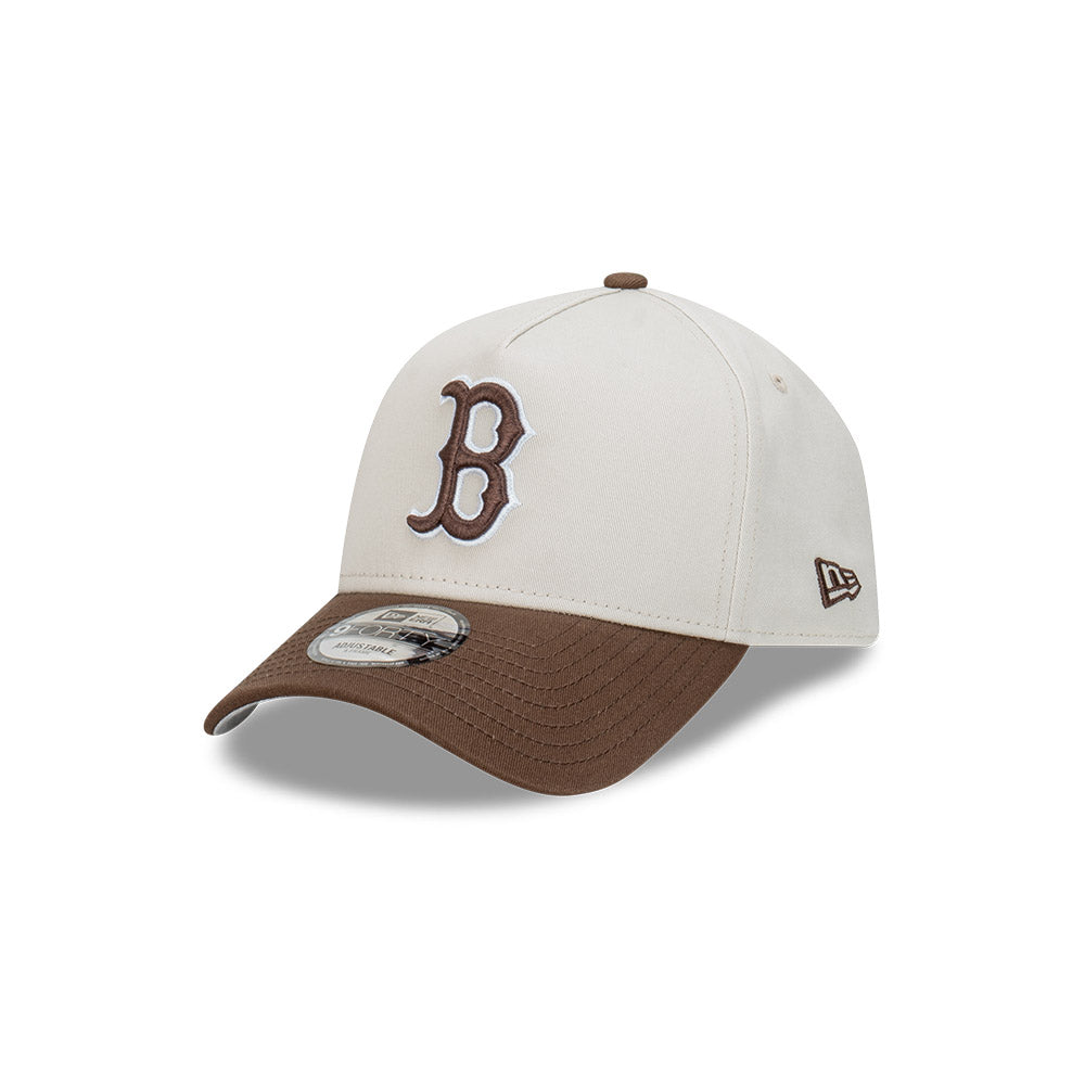 New Era หมวกรุ่น Boston Red Sox 2-Tone Vintage Stone Walnut 9FORTY A-Frame Cap