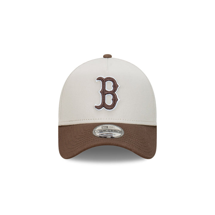 New Era หมวกรุ่น Boston Red Sox 2-Tone Vintage Stone Walnut 9FORTY A-Frame Cap