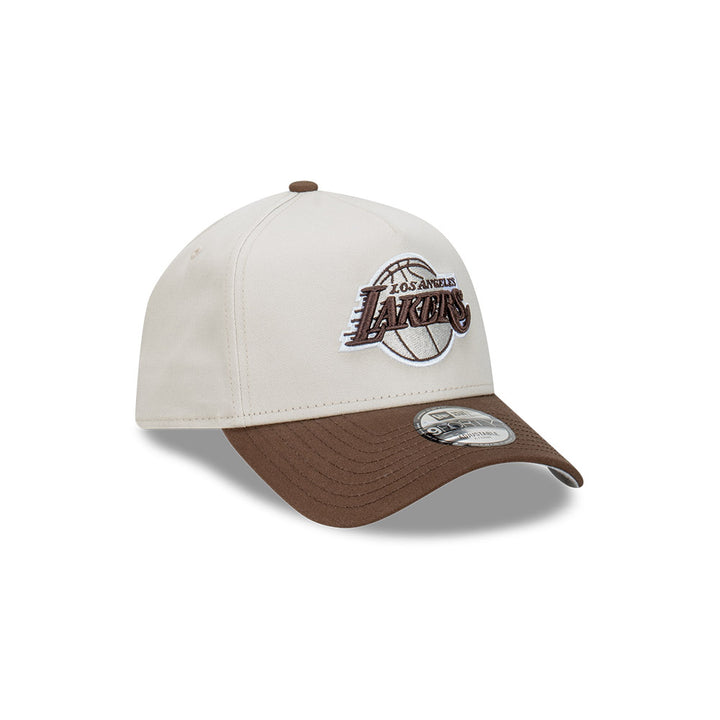 New Era หมวกรุ่น Los Angeles Lakers 2-Tone Vintage Stone Walnut 9FORTY A-Frame Cap