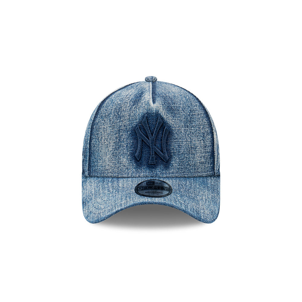 New Era หมวกรุ่น New York Yankees Snow Wash Blue Denim 9Forty Af Cap