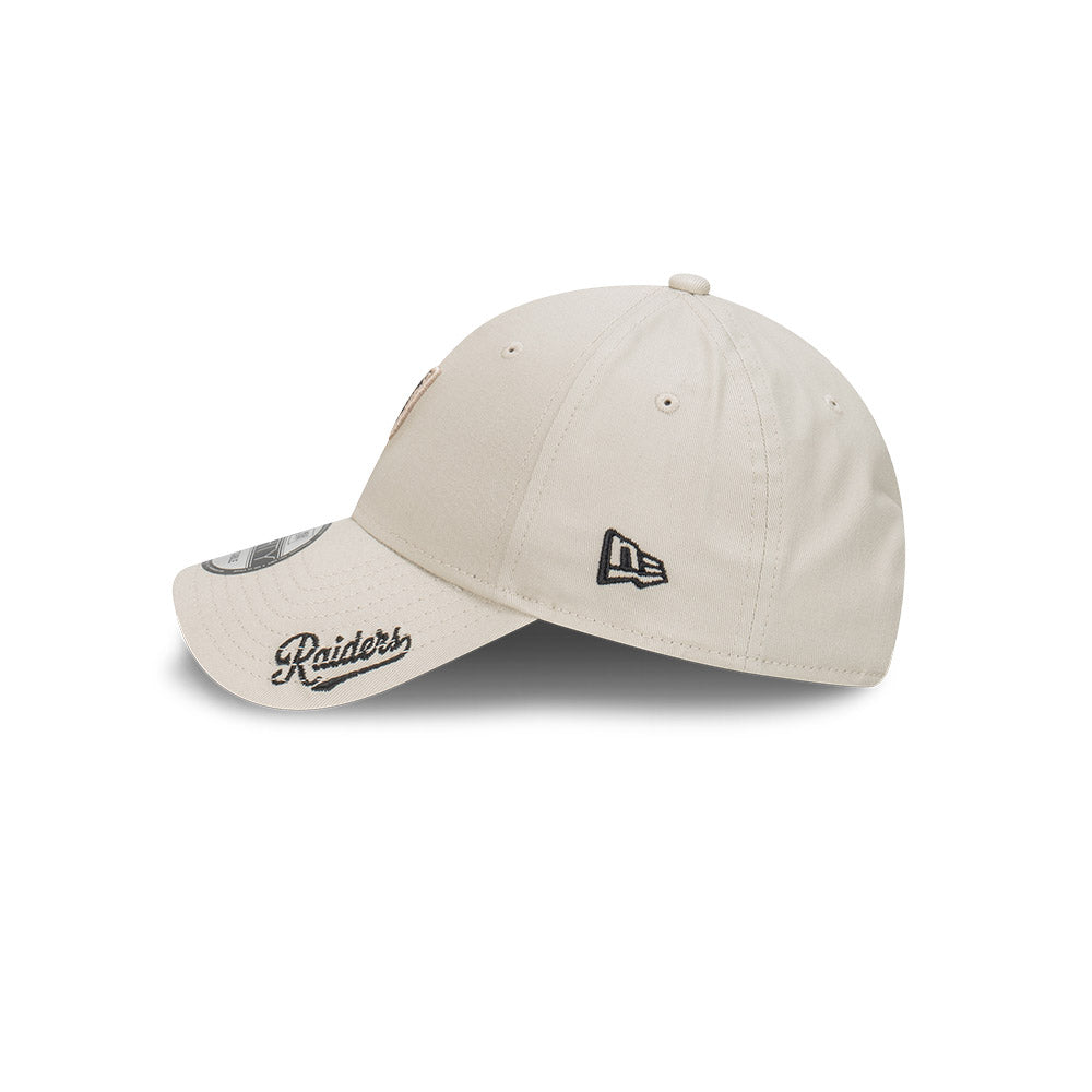 New Era หมวกรุ่น Las Vegas Raiders Black Visor Script Stone 9FORTY Cap