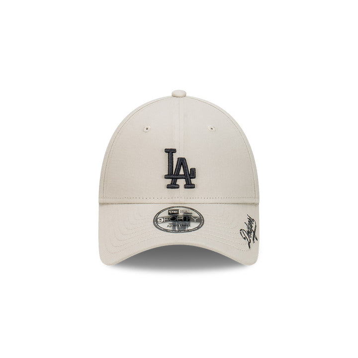 New Era หมวกรุ่น Los Angeles Dodgers Black Visor Script Stone 9FORTY Cap