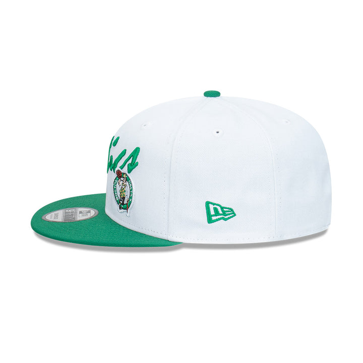 New Era หมวกรุ่น Boston Celtics NBA Vintage Script Optic White 9FIFTY Cap