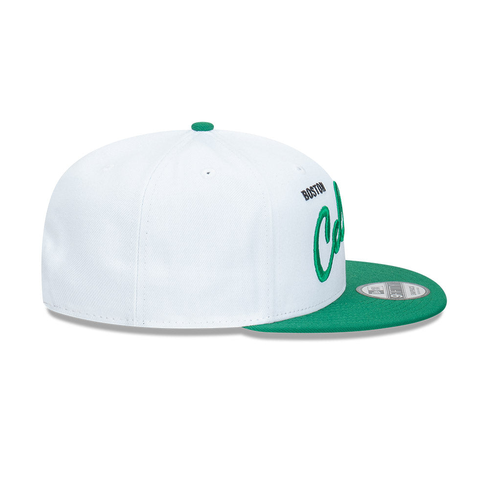 New Era หมวกรุ่น Boston Celtics NBA Vintage Script Optic White 9FIFTY Cap