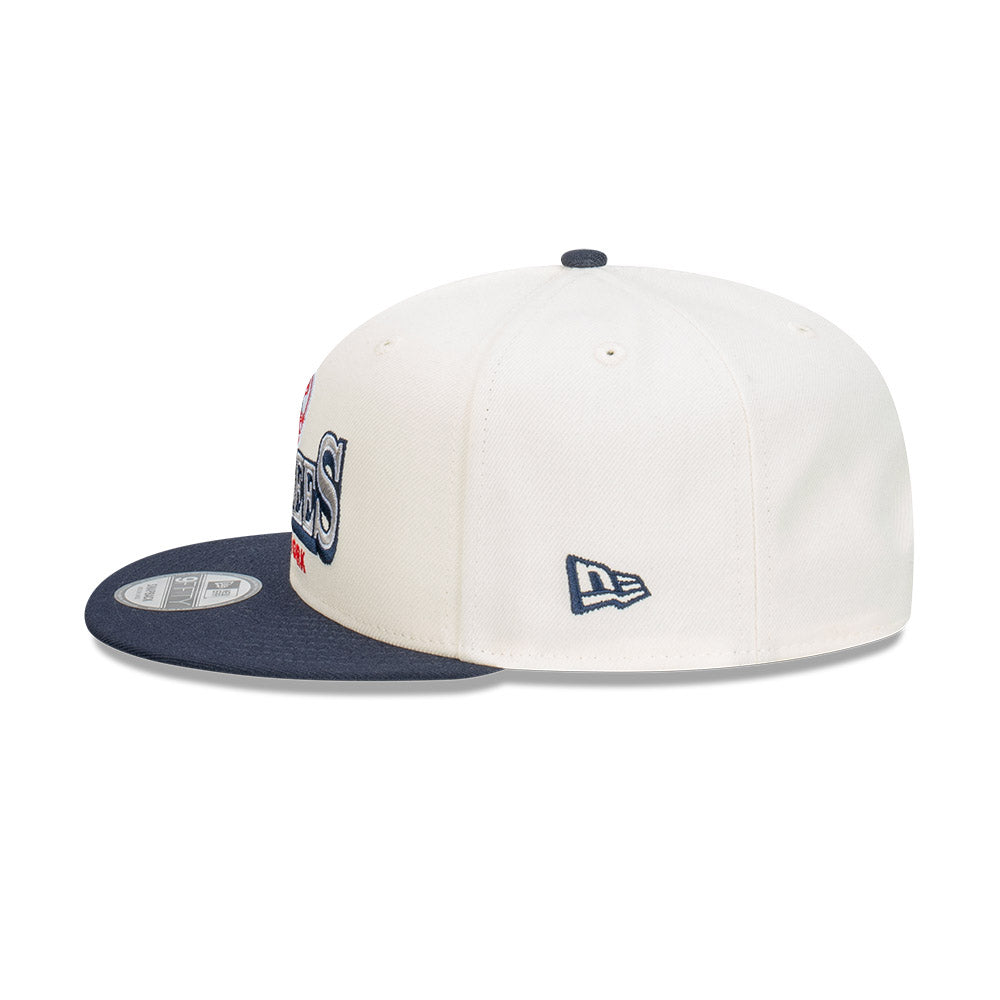 New Era หมวกรุ่น New York Yankees Stack Script 2-Tone Navy Visor Chrome White 9FIFTY Cap