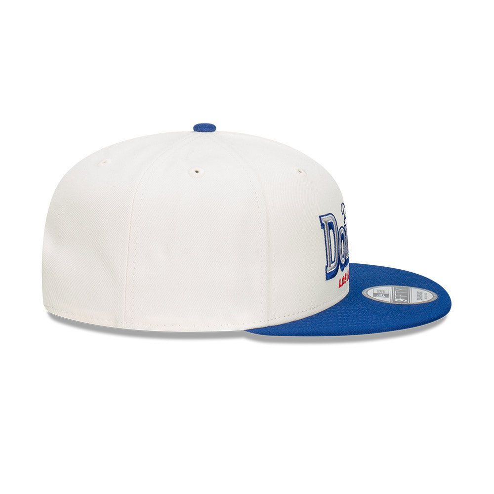 New Era หมวกรุ่น Los Angeles Dodgers Stack Script 2-Tone Dark Royal Visor Chrome White 9FIFTY Cap