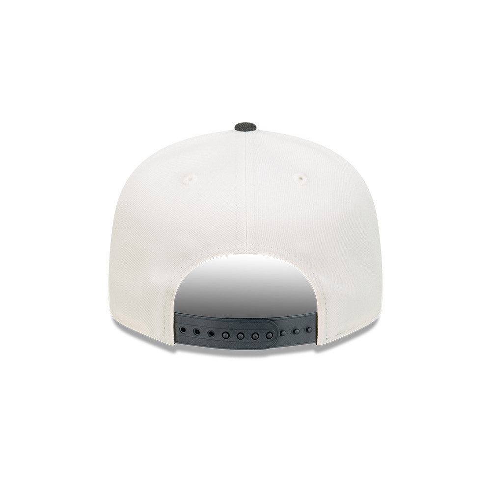 New Era หมวกรุ่น Chicago Bulls Stack Script 2-Tone Black Visor Chrome White 9FIFTY Cap