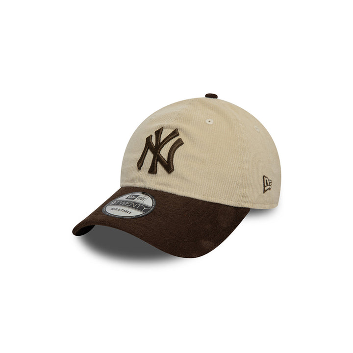 New Era หมวกรุ่น New York Yankees Premium Cord 2-Tone Walnut Visor Stone 9Twenty Cap