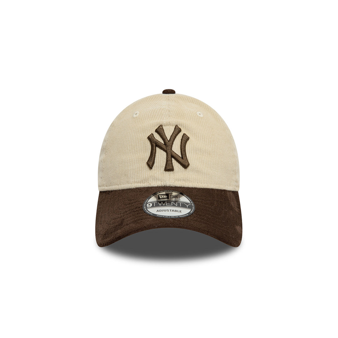 New Era หมวกรุ่น New York Yankees Premium Cord 2-Tone Walnut Visor Stone 9Twenty Cap
