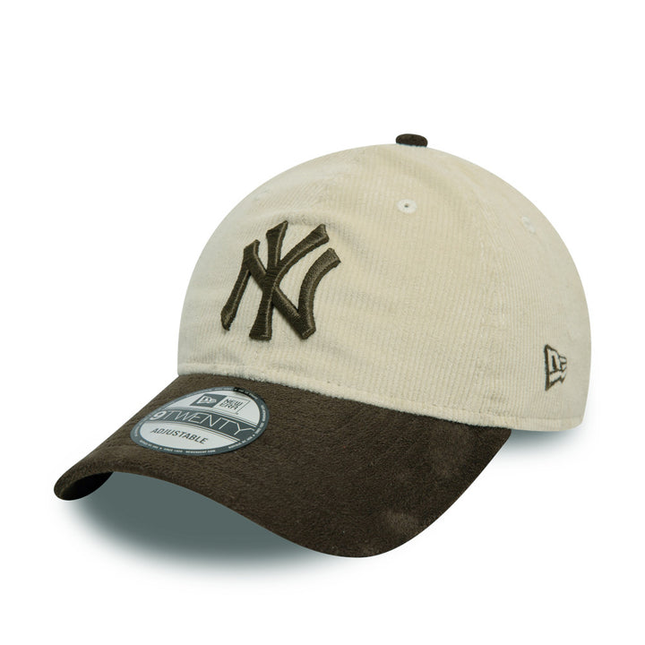 New Era หมวกรุ่น New York Yankees Premium Cord 2-Tone Walnut Visor Stone 9Twenty Cap