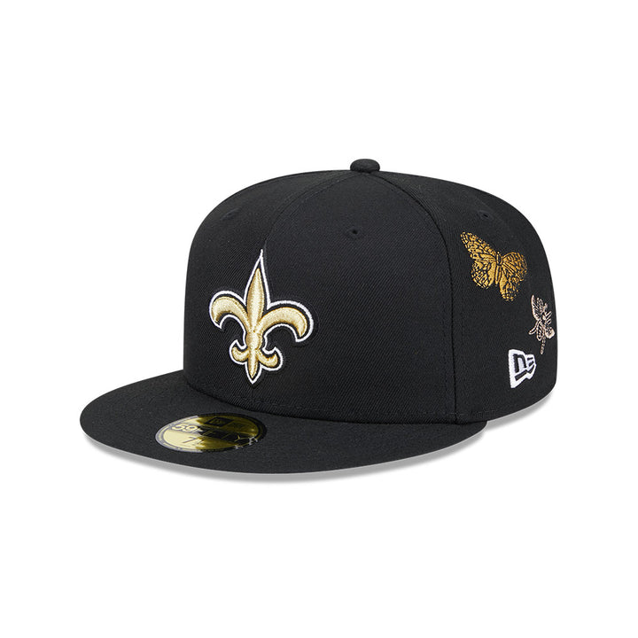 New Era หมวกรุ่น FELT x NFL New Orleans Saints Black 59FIFTY Cap