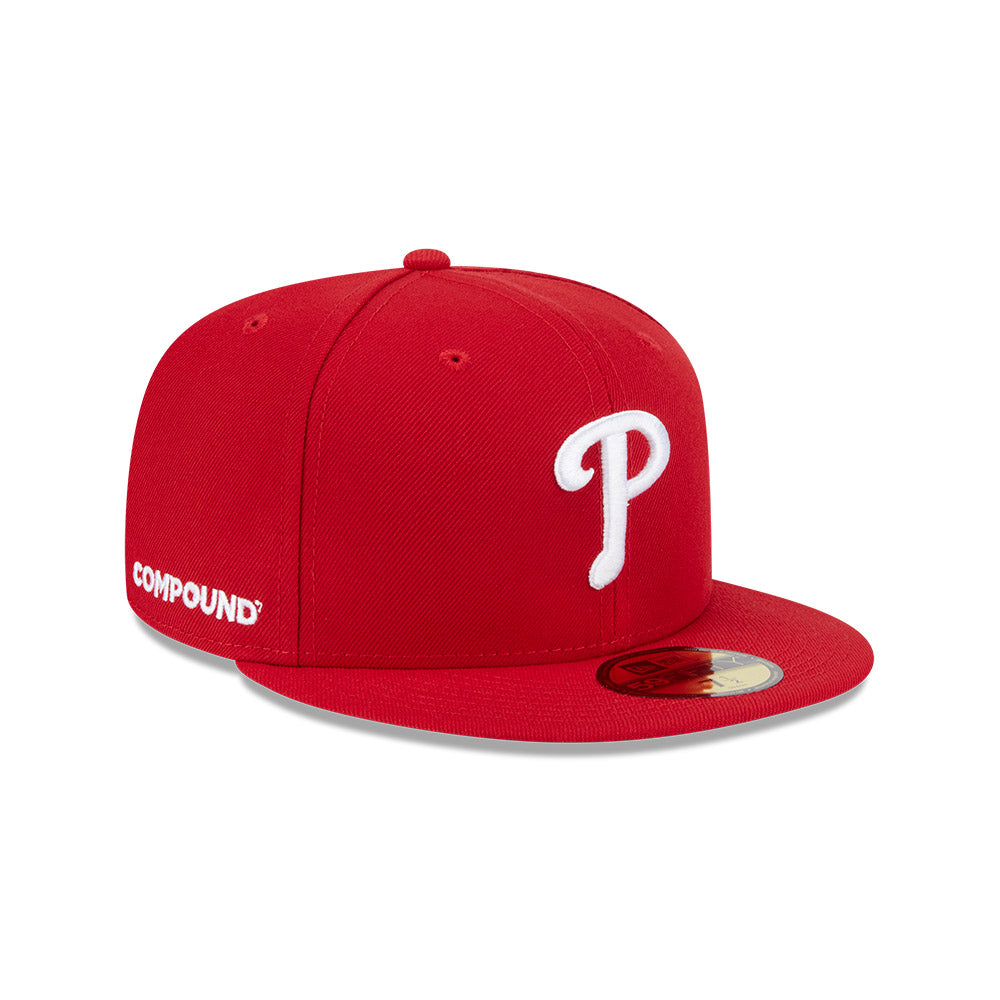 New Era หมวกรุ่น NEW ERA x COMPOUND x MLB 2025 Philadelphia Phillies 59FIFTY Cap