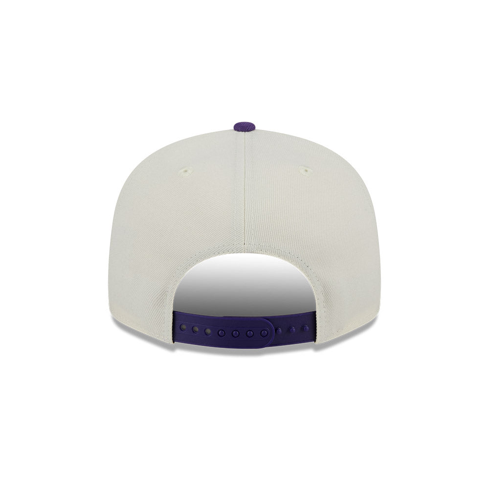 New Era หมวกรุ่น Los Angeles Lakers Nba Script 2-Tone True Purple Visor Chrome White 9Fifty Cap